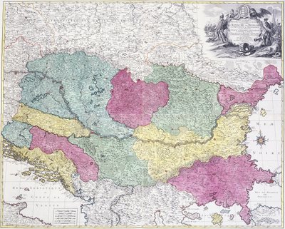 Geographical Map of the Theatre of War, Showing the Kingdom of Hungary in the Main, 1771 by German School