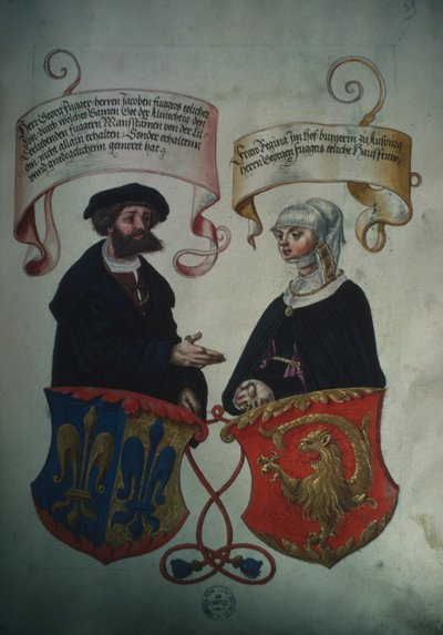 Georg Fugger and His Wife Regina Imhoff, from Geheim Ehrenbuch des Fuggerschen Geschlechts by German School