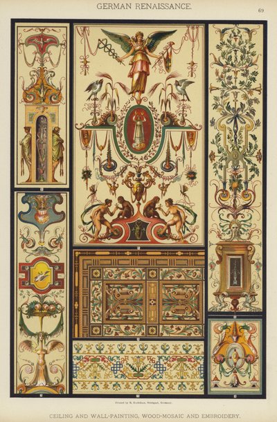 German Renaissance, Ceiling and Wall-Painting, Wood-Mosaic and Embroidery by German School