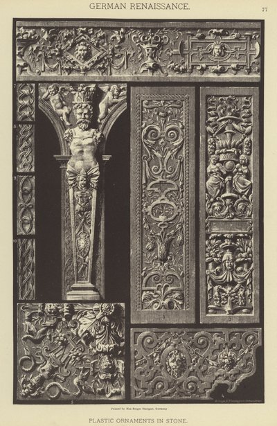German Renaissance, Plastic Ornaments in Stone by German School