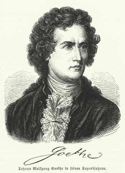 German Author Johann Wolfgang Goethe (1749-1832) in His Youth by German School