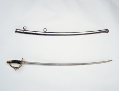 German cavalry sword and scabbard, Orange Free State Artillery, South Africa by German School