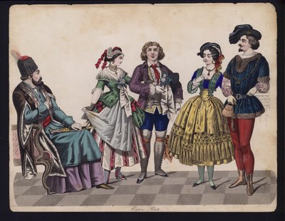 German fashion plate, mid 19th century by German School
