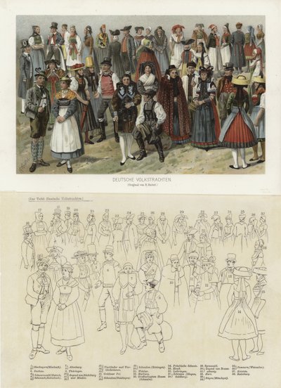 German Folk Costumes by German School