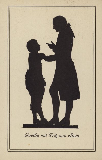 Goethe with Fritz von Stein by German School