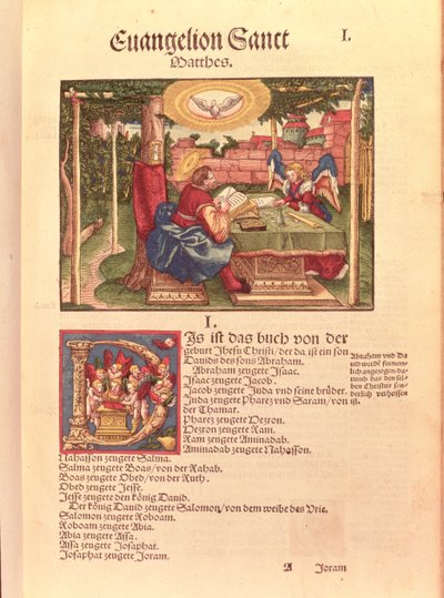 Gospel of St. Matthew, Book I, from the Luther Bible by German School