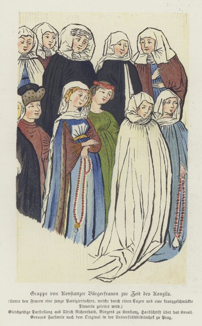 Group of Women of Constance of the Time of the Council of Constance by German School