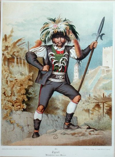 Guarding the Vineyards at Meran in the Tyrol by German School