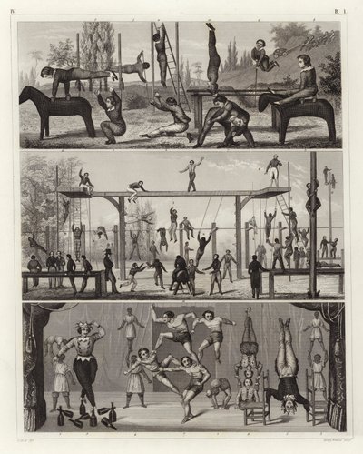 Gymnastics and acrobatics by German School