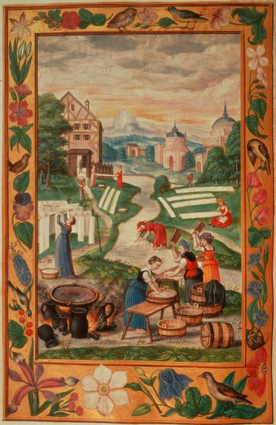 Women engaged in laundry (from 