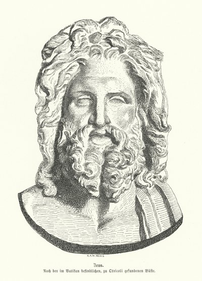 Head of Zeus, Ancient Greek god by German School