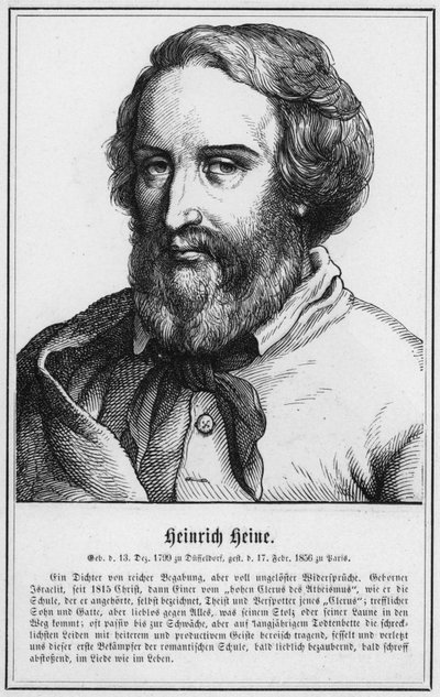 Heinrich Heine (engraving) by German School