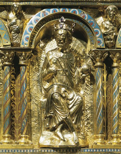 Henry IV, Holy Roman Emperor (1050-1106), detail from the Shrine of Emperor Charlemagne (742-814) 1215 by German School