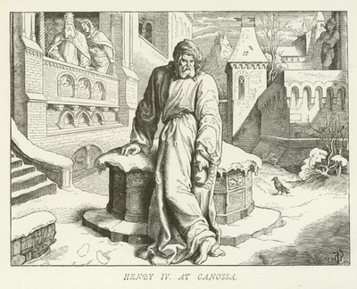 Henry IV at Canossa by German School