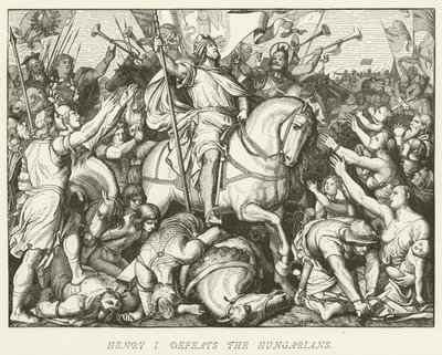 Henry I Defeats the Hungarians by German School