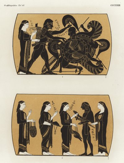 Hercules Fighting Geryon and Perseus Receiving Gifts to Defeat Medusa by German School