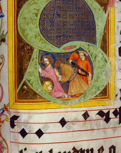 Historiated Initial S with the decollation of Saint John the Baptist, from the Gradual of Friedrich Zollner of Langenzenn, 1439-42 by German School