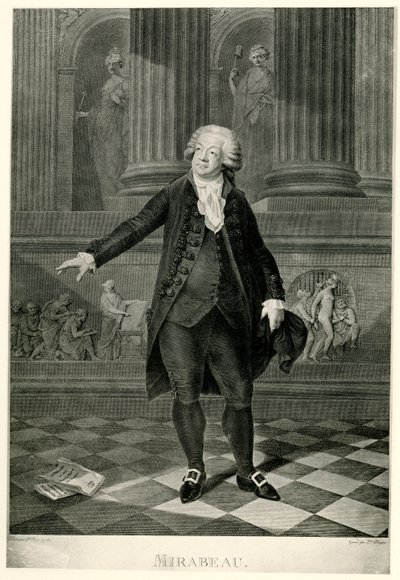 Honoré Gabriel de Riqueti, Count of Mirabeau (phototype) by German School
