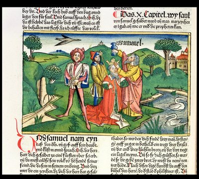 I Samuel 10 The coronation and anointing of Saul, from the Nuremberg Bible by German School