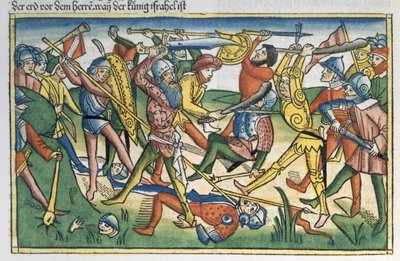 I Samuel 28:1-2 The Philistines war against Israel, from the Nuremberg Bible by German School