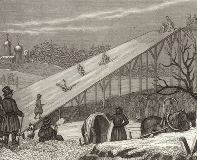 Ice slide in Russia (Illustration for Bilder-Atlas) by German School