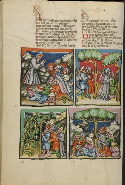 Illuminations from Weltchronik Ms 33 fol. 135v by German School