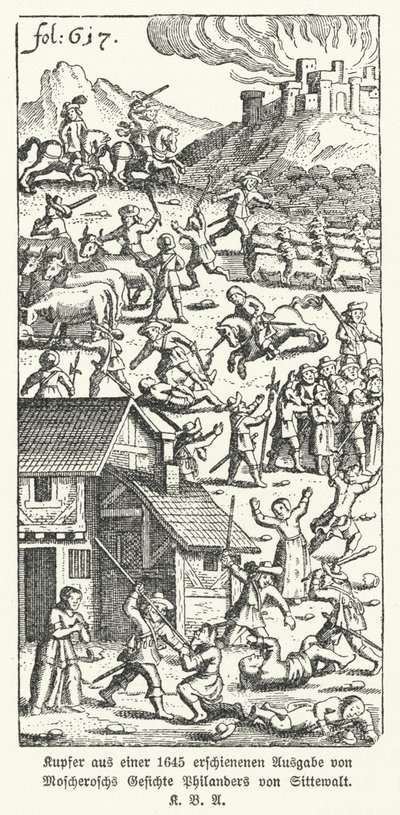 Illustration from a 1645 edition of German writer Johann Michael Moscherosch