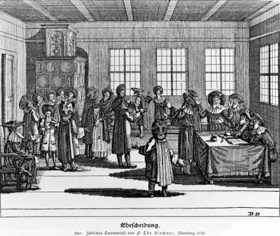 Illustration from the Jüdisches Ceremonial, oder Beschreibung dererjenigen Gebräuche by Paul Christian Kirchner, 1724 by German School