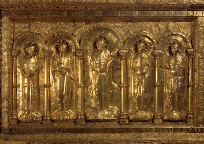 In Front of the Altar of the Cathedral of Bale by German School