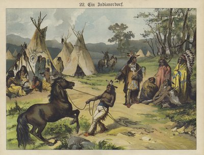 Indian camp, America by German School