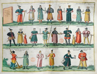 Inhabitants of Dithmarschen (Denmark), Illustrated Plate from Theatre des Cites du Monde by G. Braun, Koln, 1572-1618 by German School
