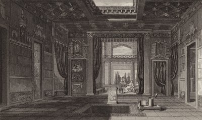 Interior of a Roman House in Pompeii (Illustration for Bilder-Atlas) by German School