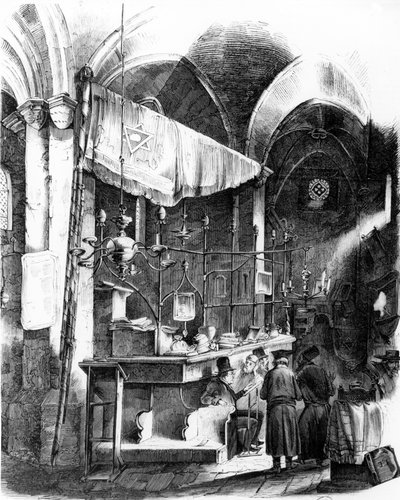 Interior of the Altneuschule (Old-New Synagogue), Prague by German School