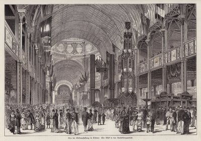 Interior of the Garden Palace, Sydney International Exhibition, New South Wales, Australia by German School