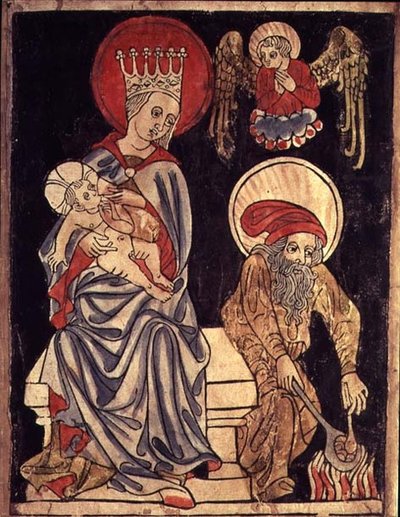 Holy Family Resting on the Flight into Egypt, c.1410 by German School