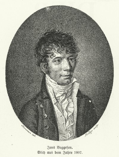 Jens Baggesen, Danish Poet and Comic Writer by German School