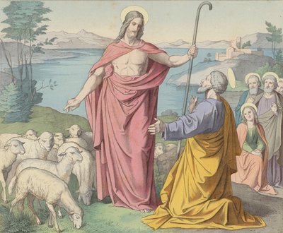 Jesus Appears to Peter, His Vicar on Earth by German School