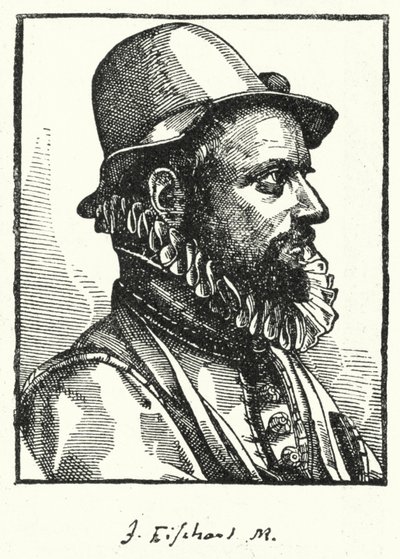 Johann Baptist Fischart, German Satirist (engraving) by German School