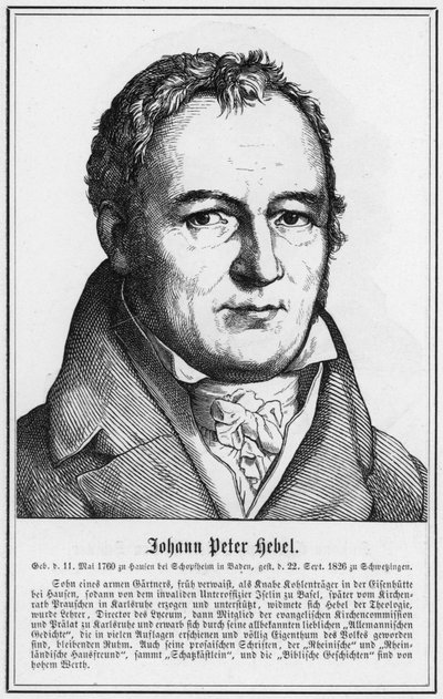 Johann Peter Hebel (engraving) by German School