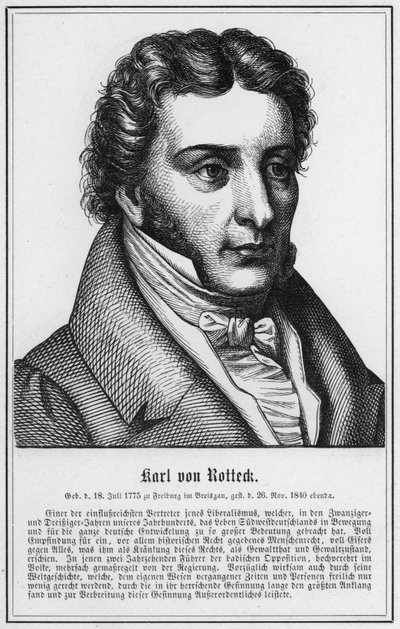 Karl von Rotteck (engraving) by German School