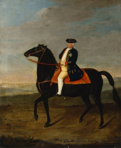 King Frederick William I on Horseback with Potsdam in the background, c.1735 by German School