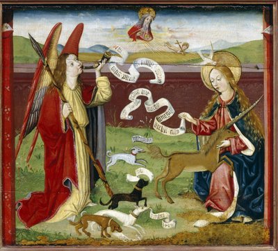 The Annunciation. The Mystic Hunt of the Unicorn by German School