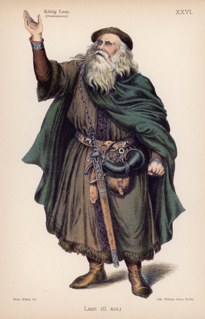 Lear, King of Britain, from Shakespeare