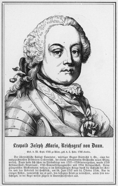 Leopold Joseph Maria, Count of Daun (engraving) by German School