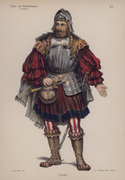 Lerse, from Gotz von Berlichingen by Goethe by German School