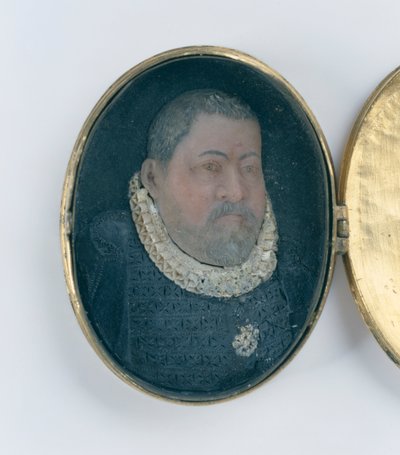 Locket containing wax miniature portrait of Landgrave Wilhelm IV by German School