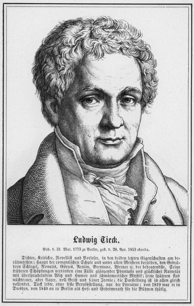 Ludwig Tieck (engraving) by German School