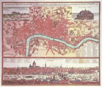 Map of London by German School