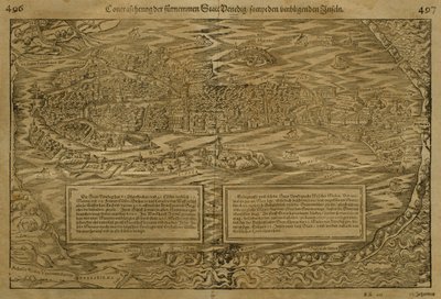 Map of Venice, by Sebastian Munster published in Basel, c.1560 by German School