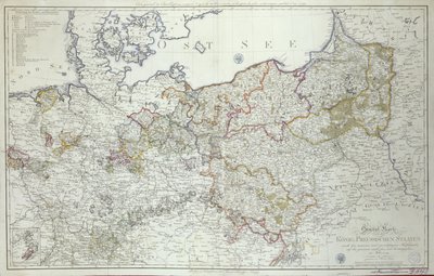 Map of the Prussian States in 1799 by German School